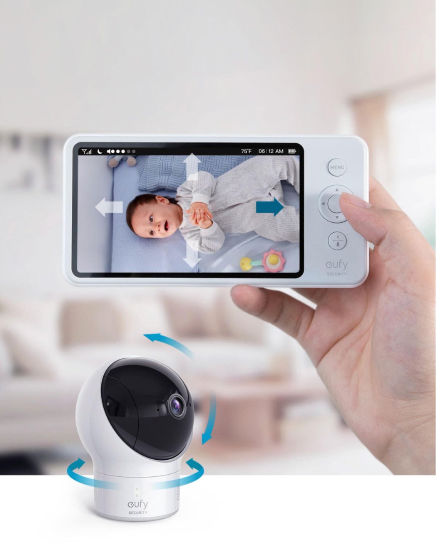 eufy Security - Spaceview Baby Monitor Cam Bundle - White