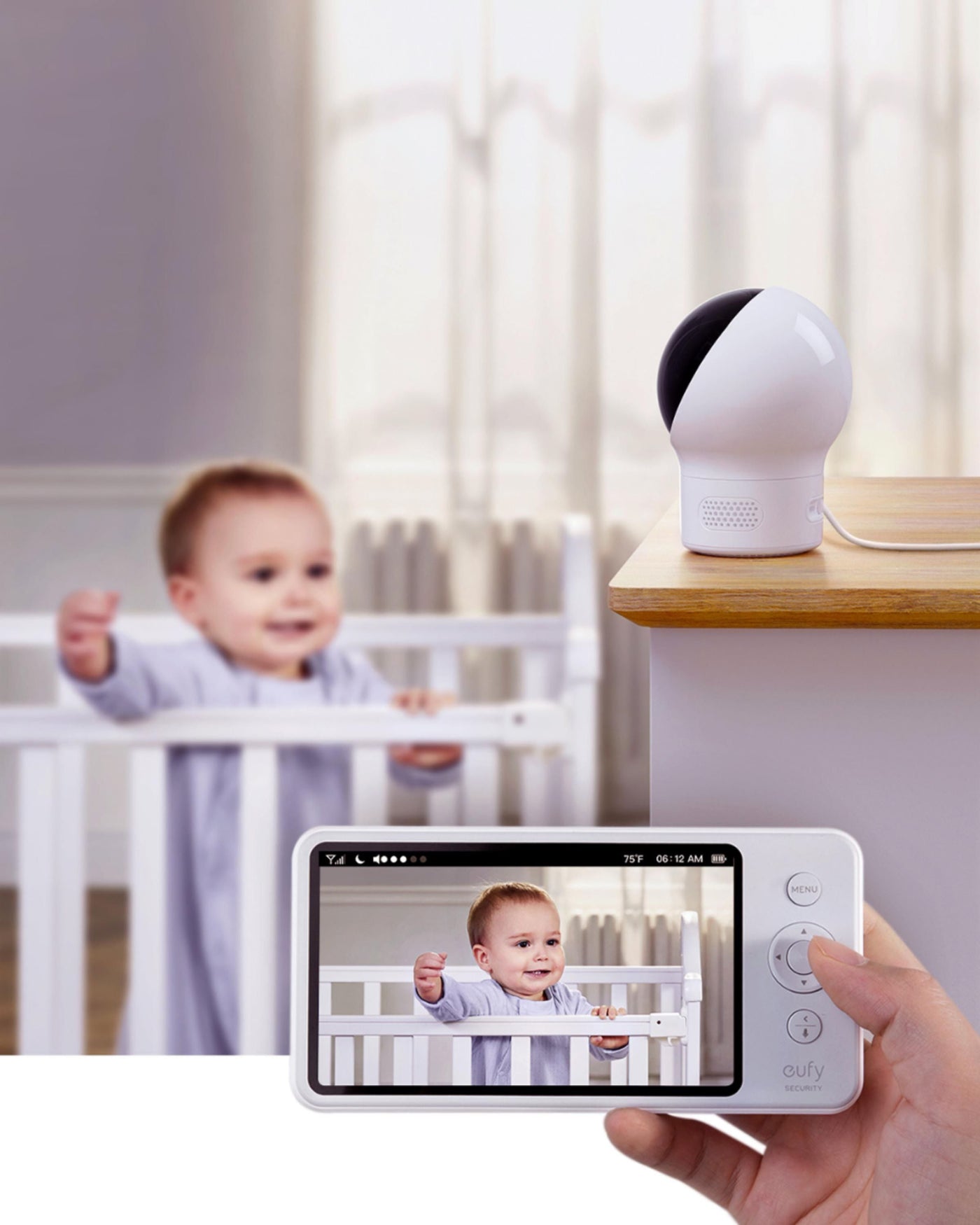 eufy Security - Spaceview Baby Monitor Cam Bundle - White