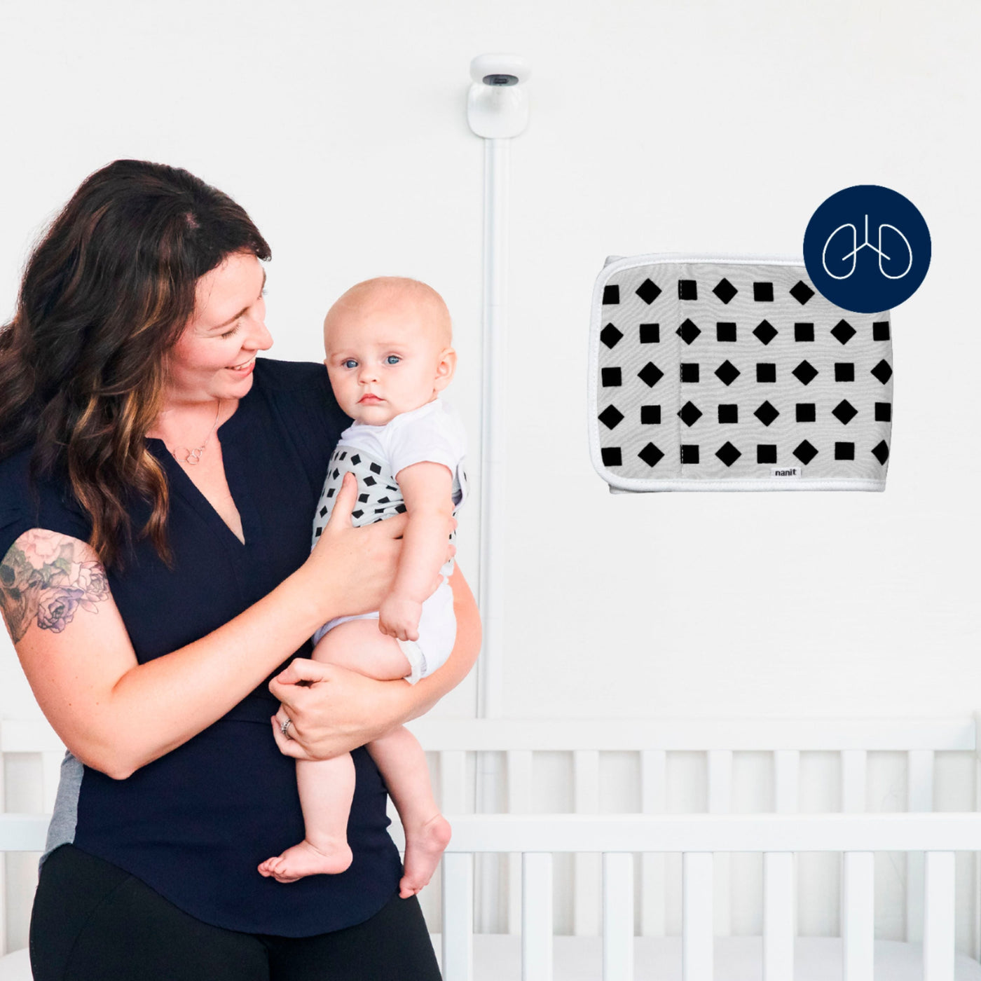 Nanit - Pro Smart Baby Monitor and Wall Mount - White