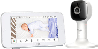 Hubble Connected - Nursery Pal Crib Edition 5" Smart HD Wi-Fi Video Baby Monitor - White