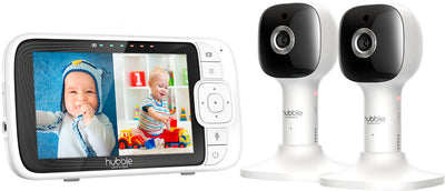 Hubble Connected - Nursery Pal Cloud Twin 5" Smart HD Wi-Fi Video Baby Monitor - White