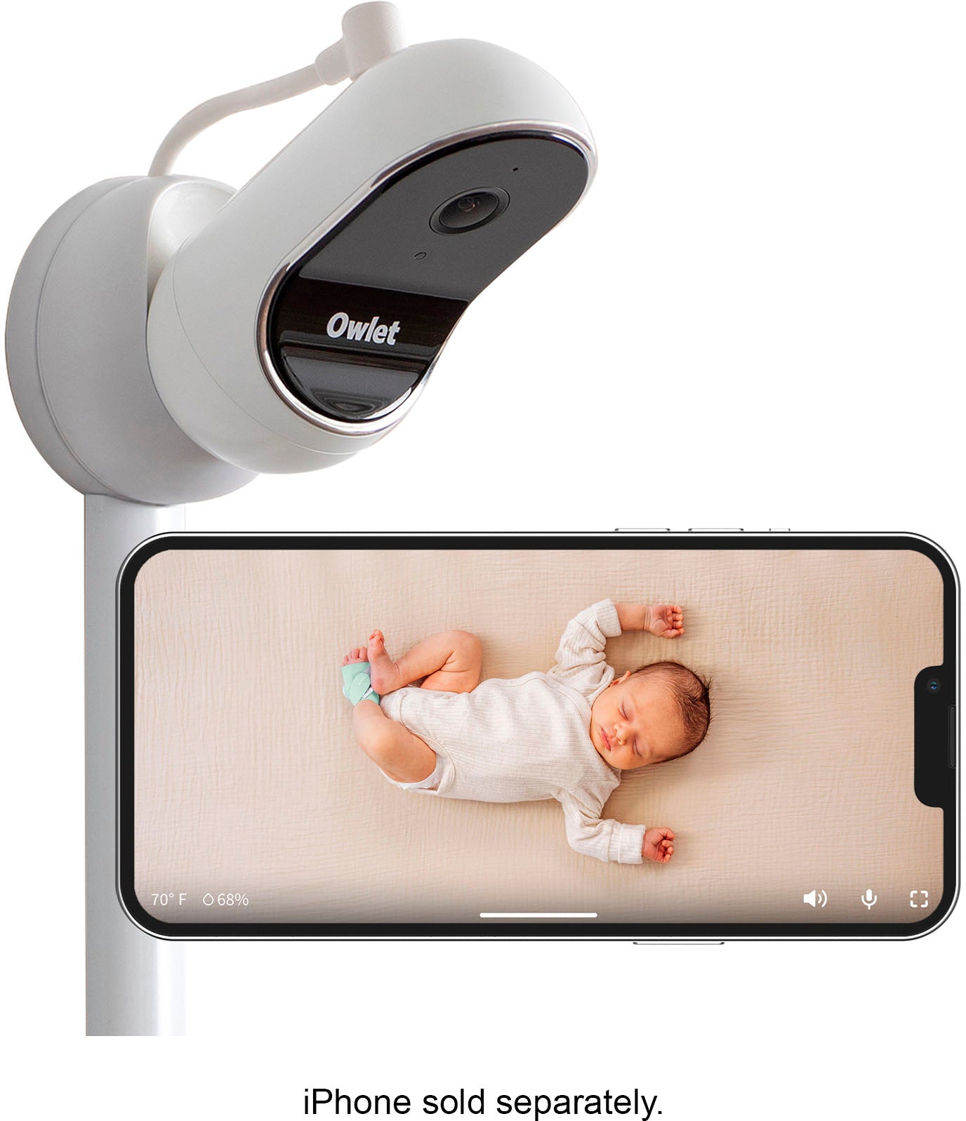 Owlet - Dream Duo: Dream Sock Baby Monitor and HD Camera - Mint