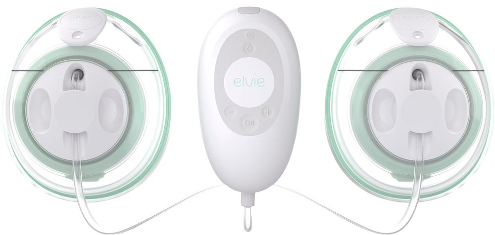 Elvie - Stride Plus Hands-Free, Hospital-Grade Electric Breast Pump - White