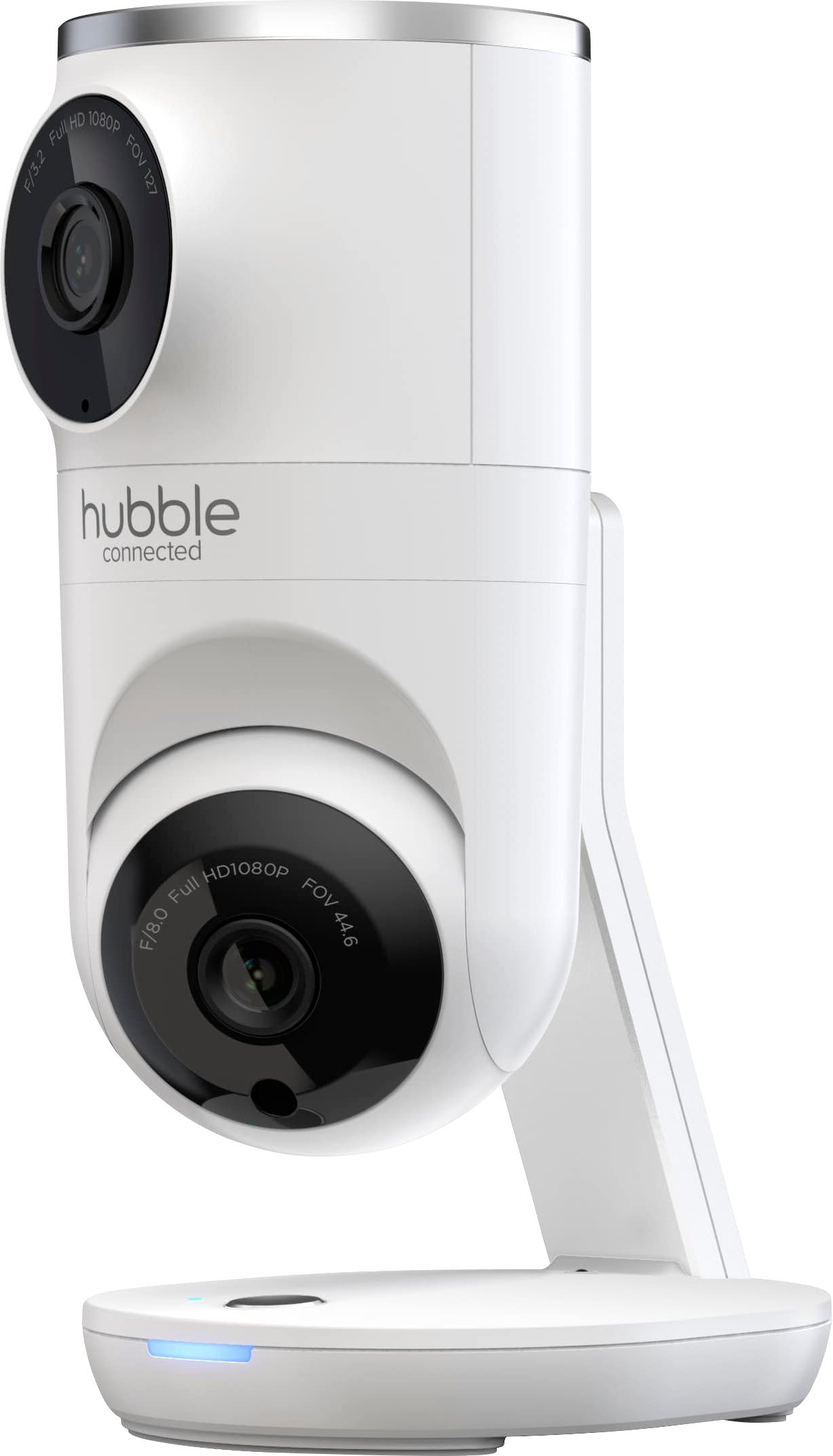 Hubble Connected - Nursery Pal Dual Vision 5" Smart HD Dual Camera Baby Monitor with Motion Tracking and Sleep Routine Management - White