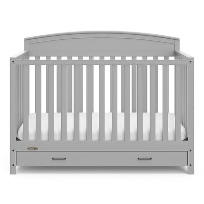 Graco - Benton 5-in-1 Convertible Crib with Drawer - Pebble Gray