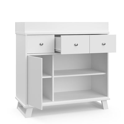 Storkcraft - Modern Nursery Changing Table Dresser - White