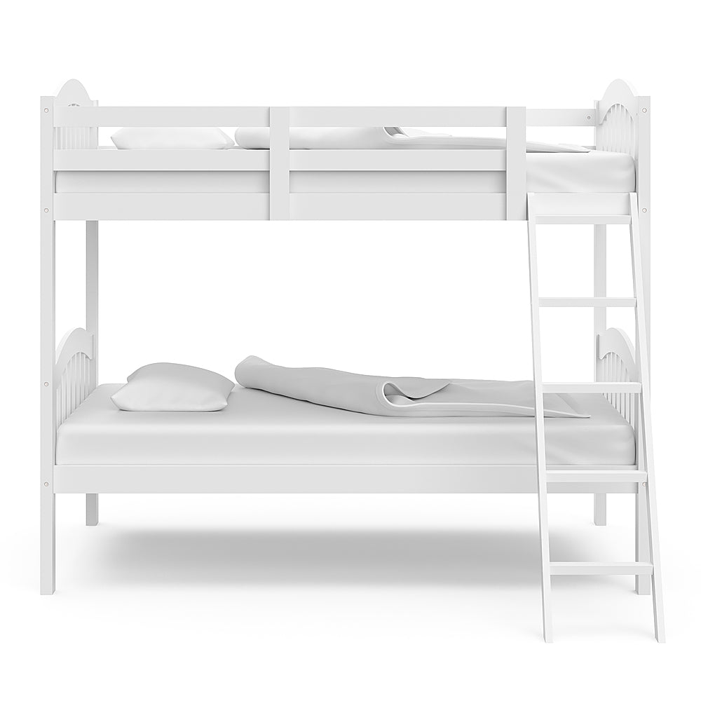 Storkcraft - Long Horn Solid Hardwood Twin Bunk Bed - White