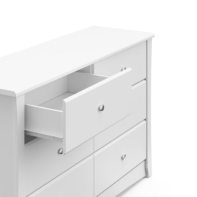 Storkcraft - Crescent 6-Drawer Double Dresser - White
