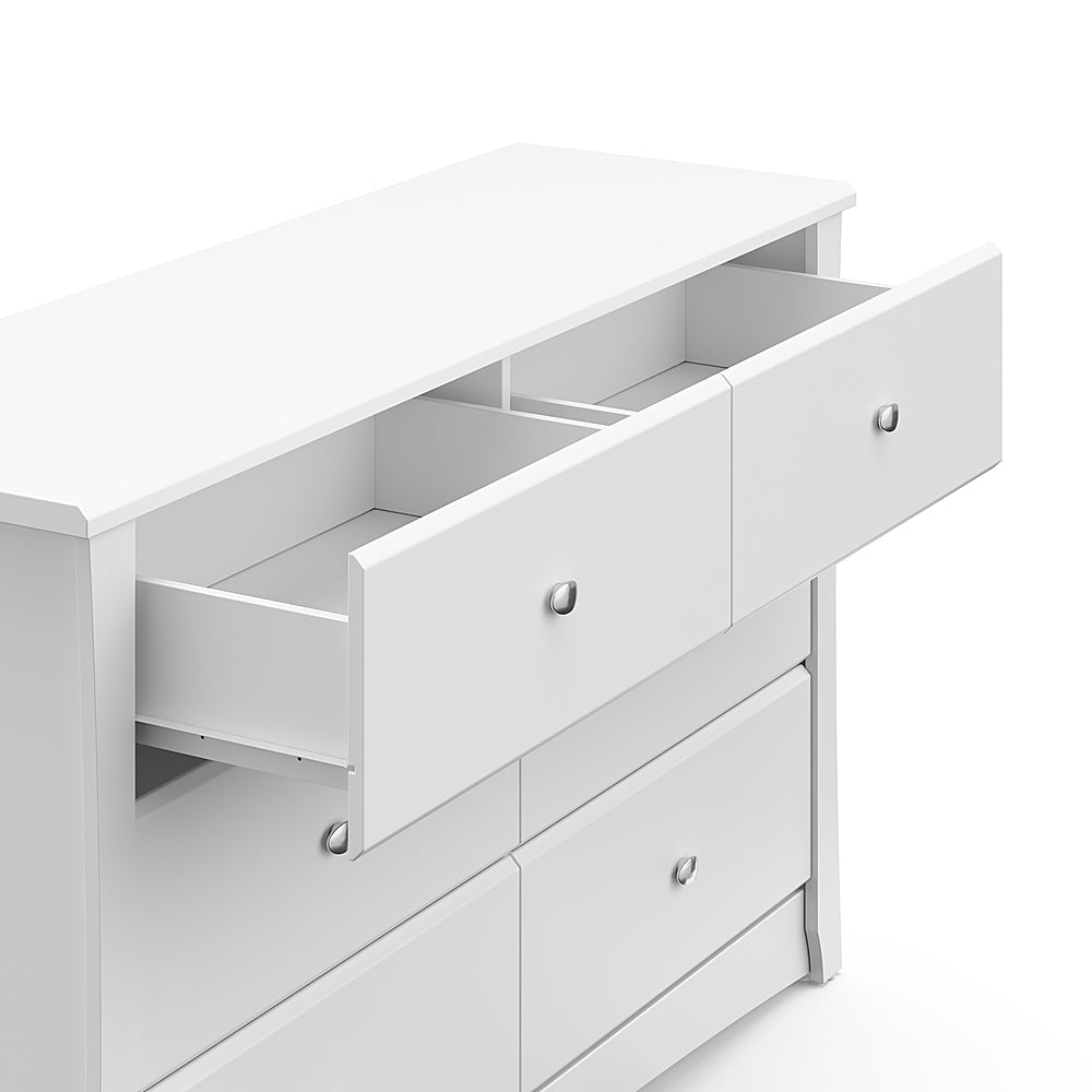 Storkcraft - Crescent 6-Drawer Double Dresser - White
