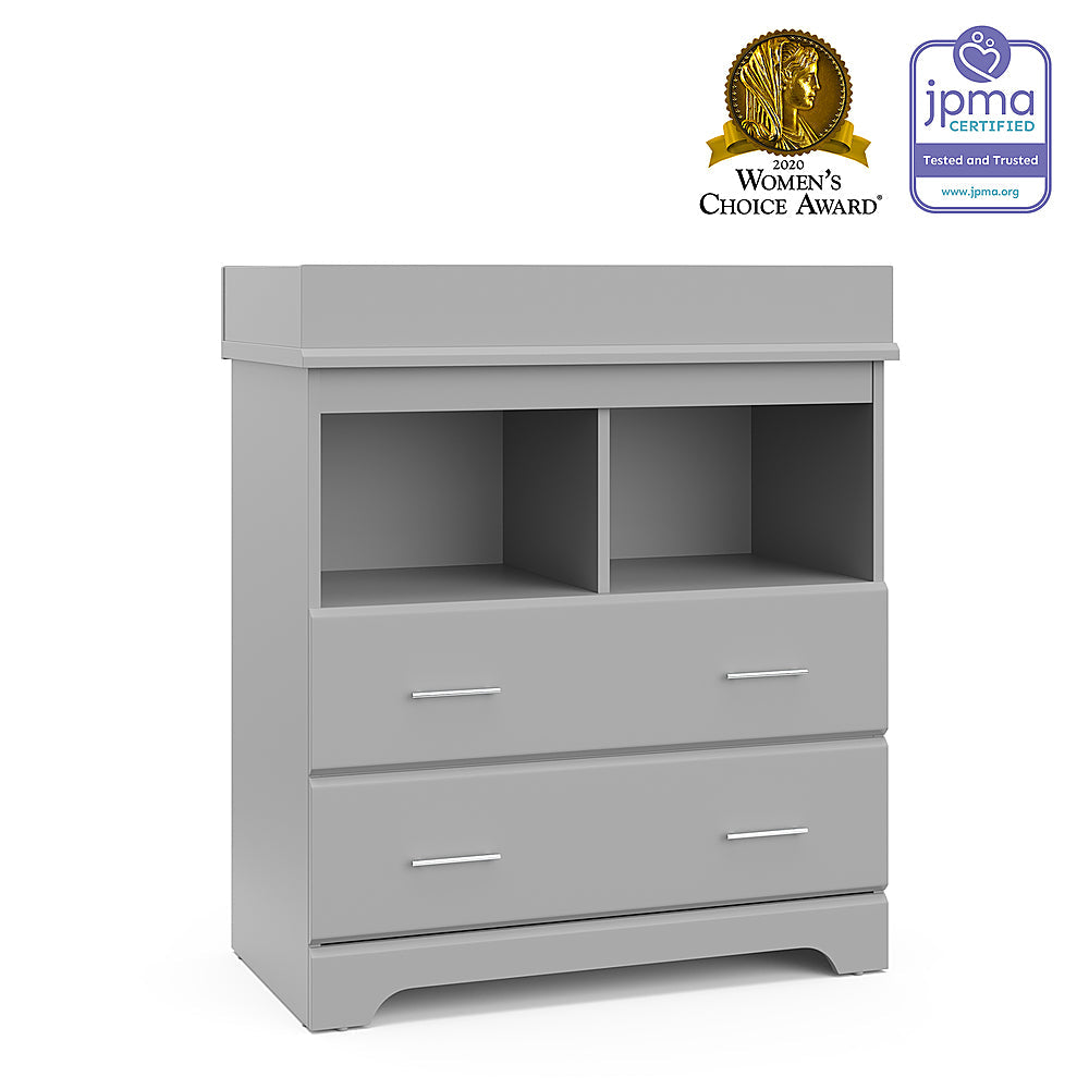 Storkcraft - Brookside 2 Drawer Changing Chest - Pebble Gray