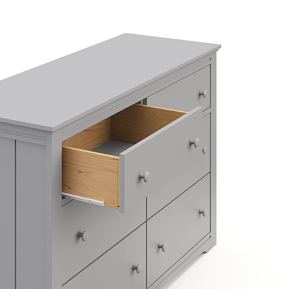 Graco - Hadley 6-Drawer Double Dresser - Pebble Gray