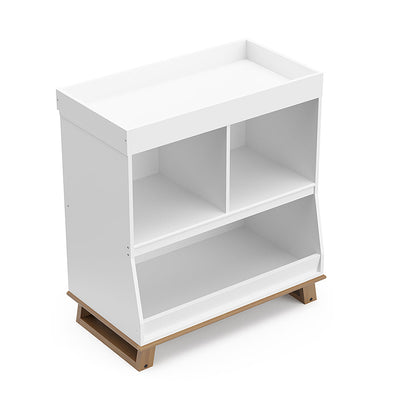 Storkcraft - Modern Convertible Changing Table - White/Vintage Driftwood