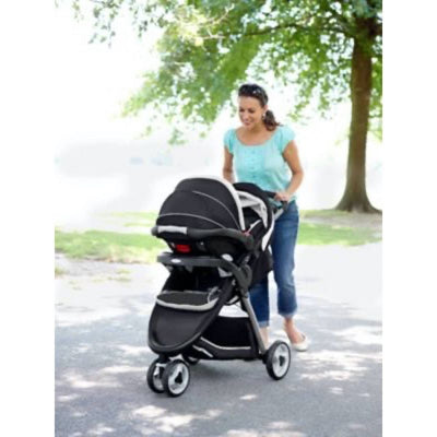 Graco FastAction Fold Sport Click Connect Travel System with SnugRide Infant Car Seat - Gotham