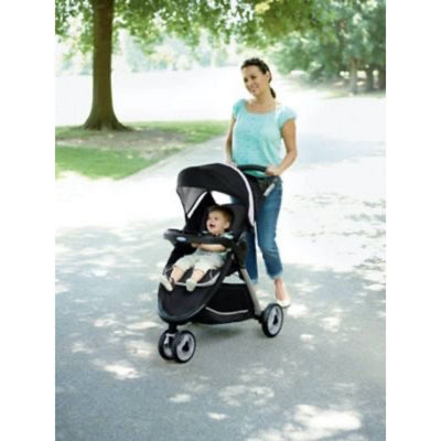 Graco FastAction Fold Sport Click Connect Travel System with SnugRide Infant Car Seat - Gotham