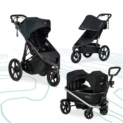 BOB Gear Wayfinder Jogging Stroller with Dual Suspension and Air-Filled Tyres - Nightfall
